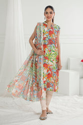 3 Piece Unstitched Printed Pure Bamboo Silk Suit with Printed Silk Dupatta BS-52003