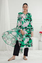 3 Piece Unstitched Printed Lawn Suit with Printed Pure Silk Chiffon Dupatta C-52004