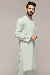 Light Green Unstitched Fabric Capri Latha