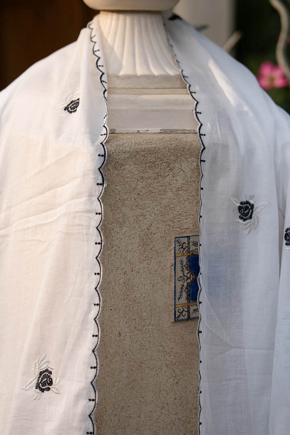 Embroidered Lawn Dupatta