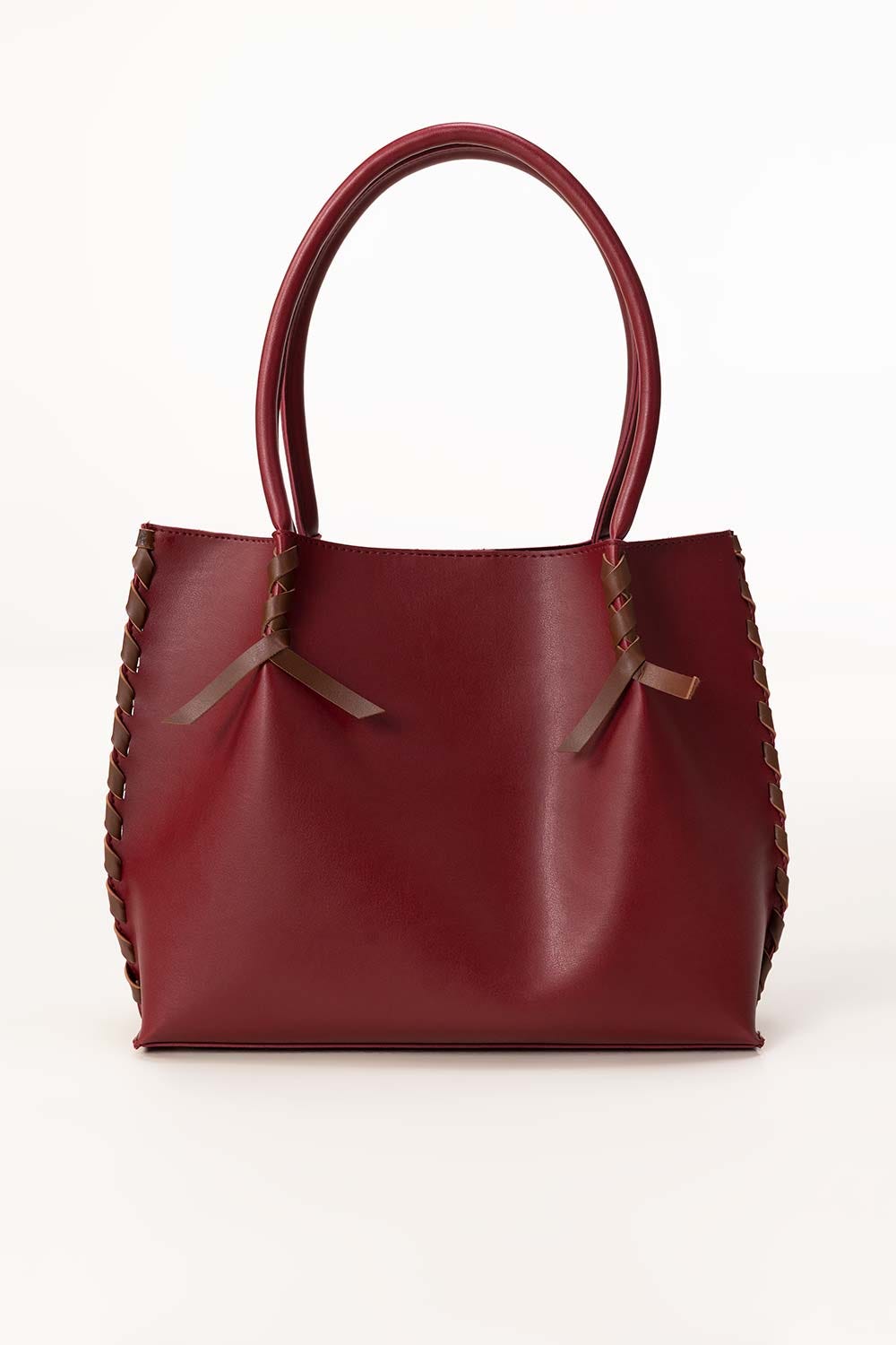 Maroon-Brown Tote Bag IDB-AW22-135