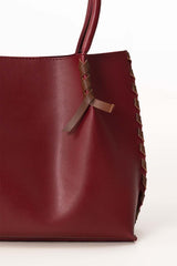 Maroon-Brown Tote Bag IDB-AW22-135 Maroon-Brown Tote Bag IDB-AW22-135