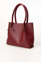 Maroon-Brown Tote Bag IDB-AW22-135 Maroon-Brown Tote Bag IDB-AW22-135