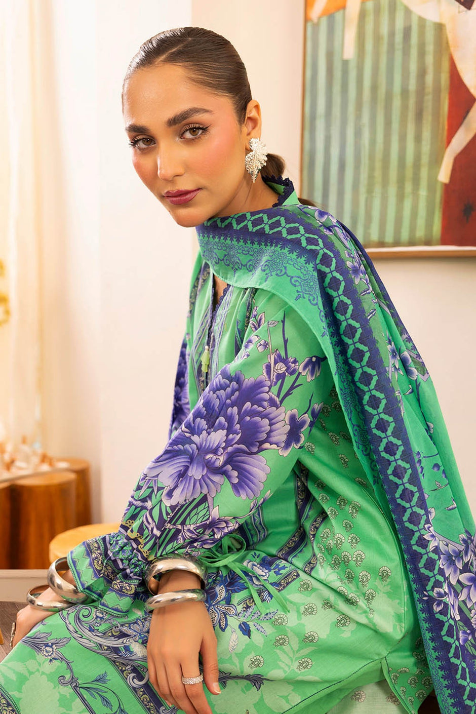 3 Piece Unstitched Printed Lawn Suit