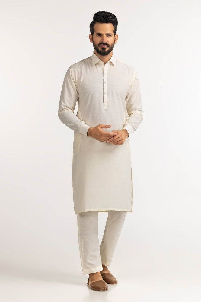 Slub Karandi Unstitched Fabric Blended-LF