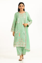 3PC Cambric Embroidered Suit IPSTD-55081
