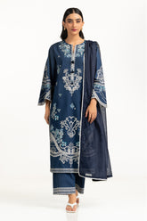 3PC Cambric Embroidered Suit IPSTD-55082