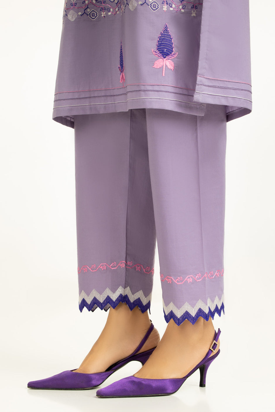 3PC Cambric Embroidered Suit