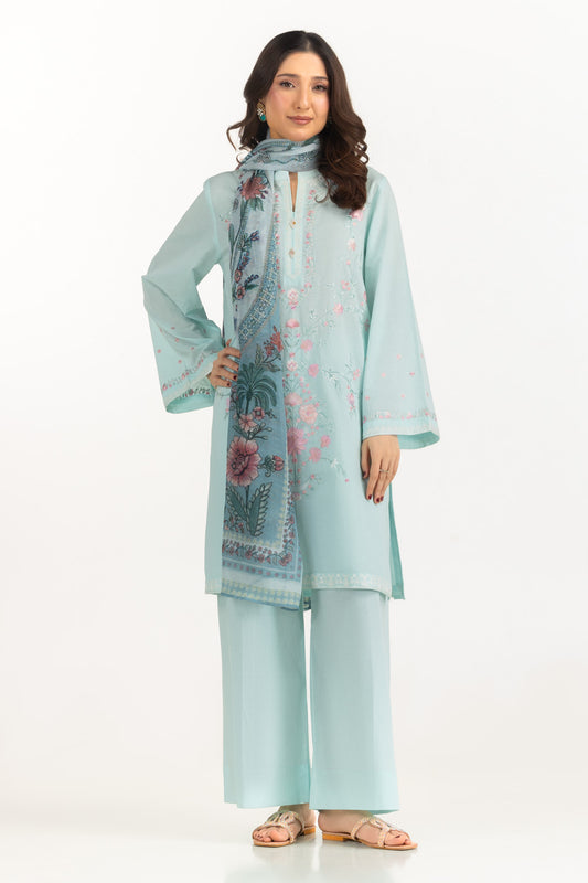 3PC Cambric Embroidered Suit IPSTD-77260