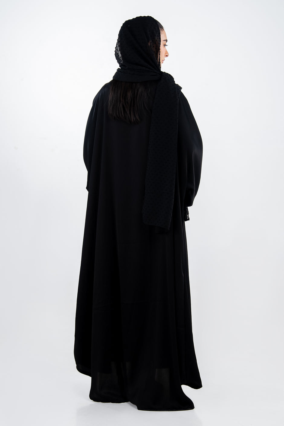 3PC Georgette Embroidered Abaya
