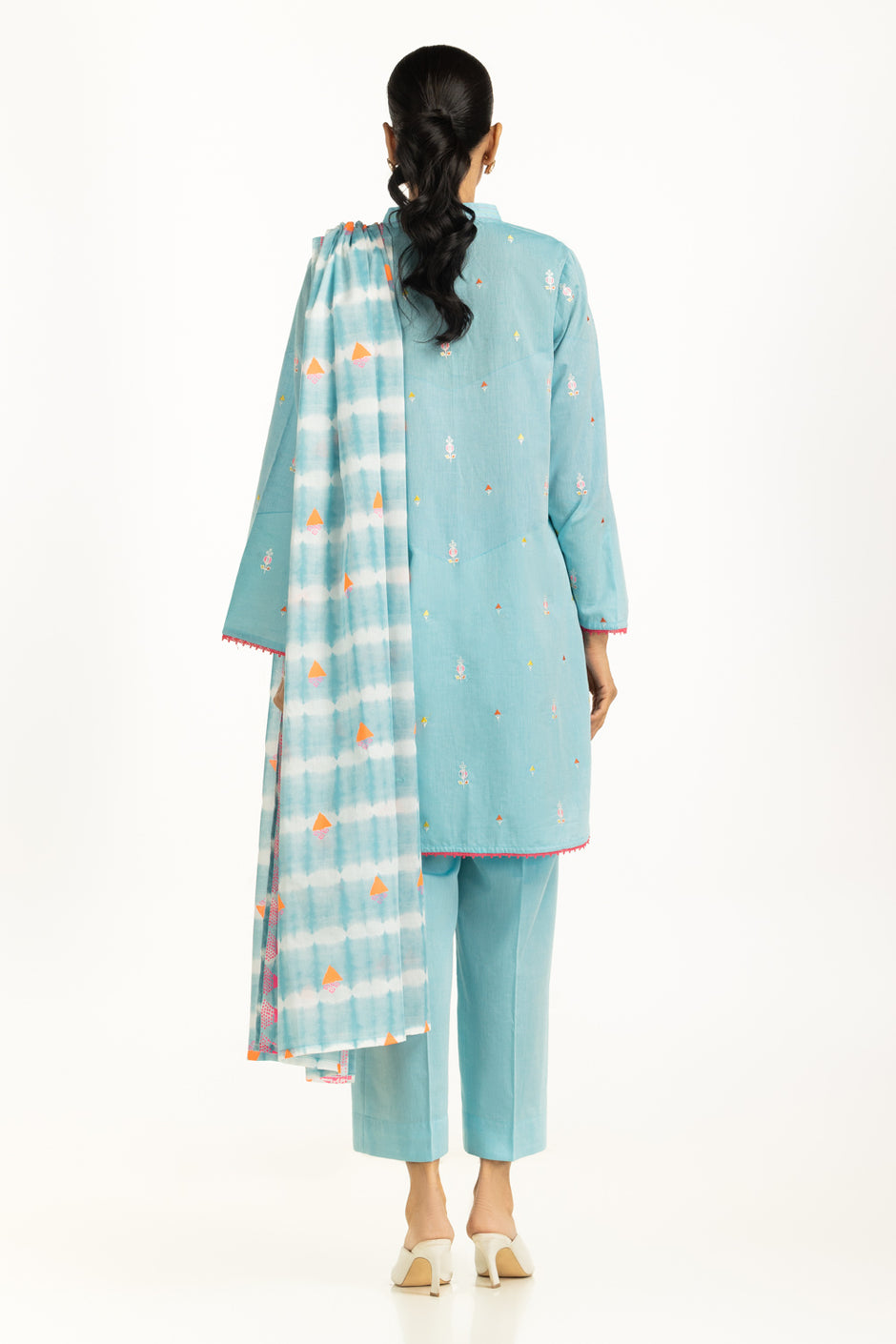 3PC Jacquard Embroidered Suit