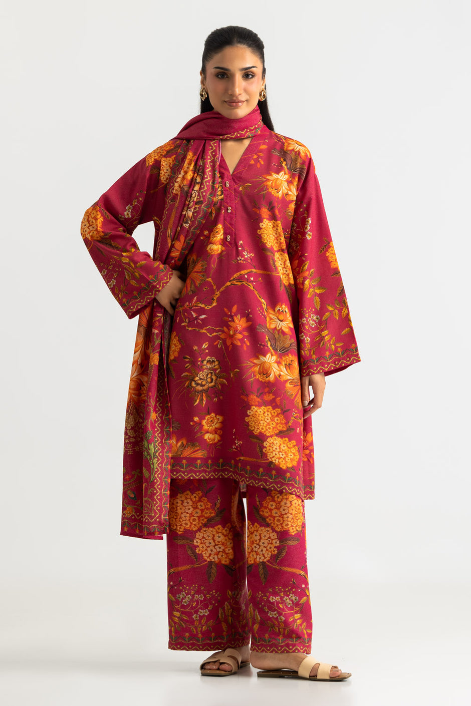 3PC Karandi Printed Suit