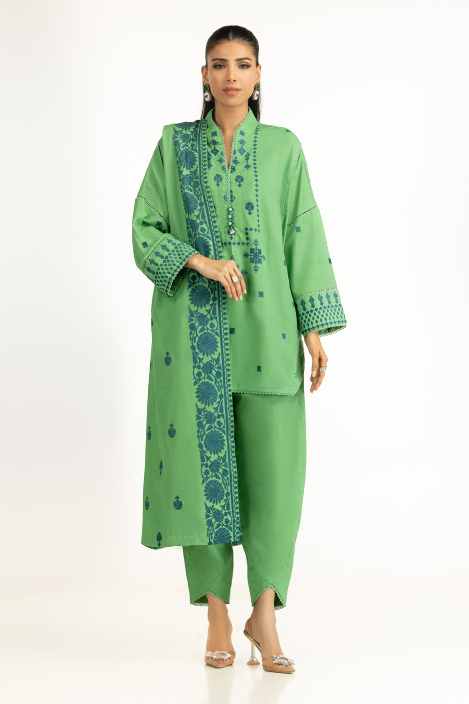 3PC Karandi Velvet Jacquard Suit