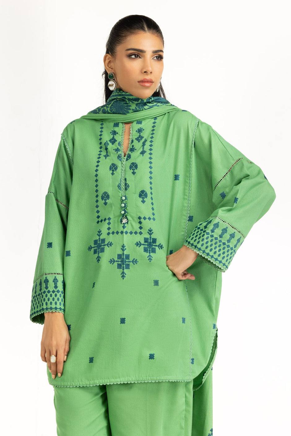 3PC Karandi Velvet Jacquard Suit