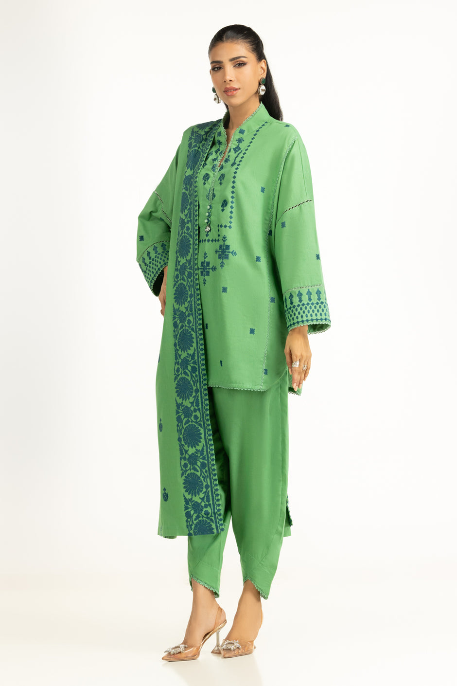 3PC Karandi Velvet Jacquard Suit