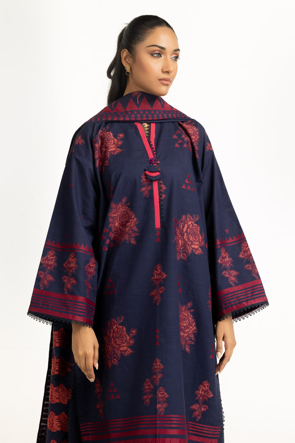 3PC Khaddar Jacquard Suit