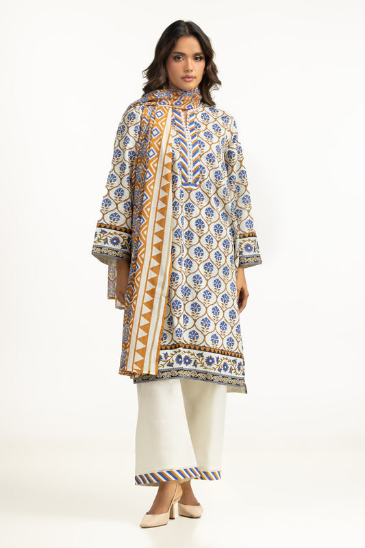 3PC Lawn Printed Suit IUSTKSD-1254