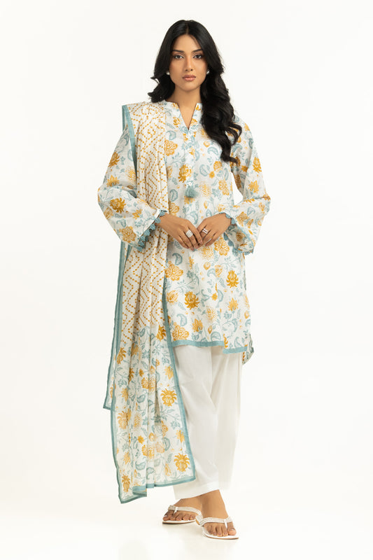 3PC Lawn Printed Suit IUSTKSD-2025