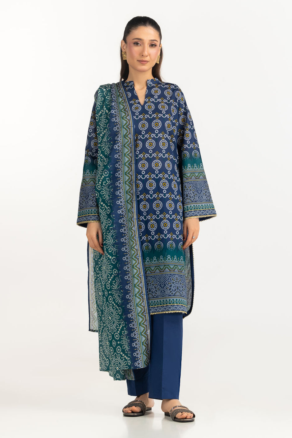 3PC Lawn Printed Suit IUSTKSD-2120