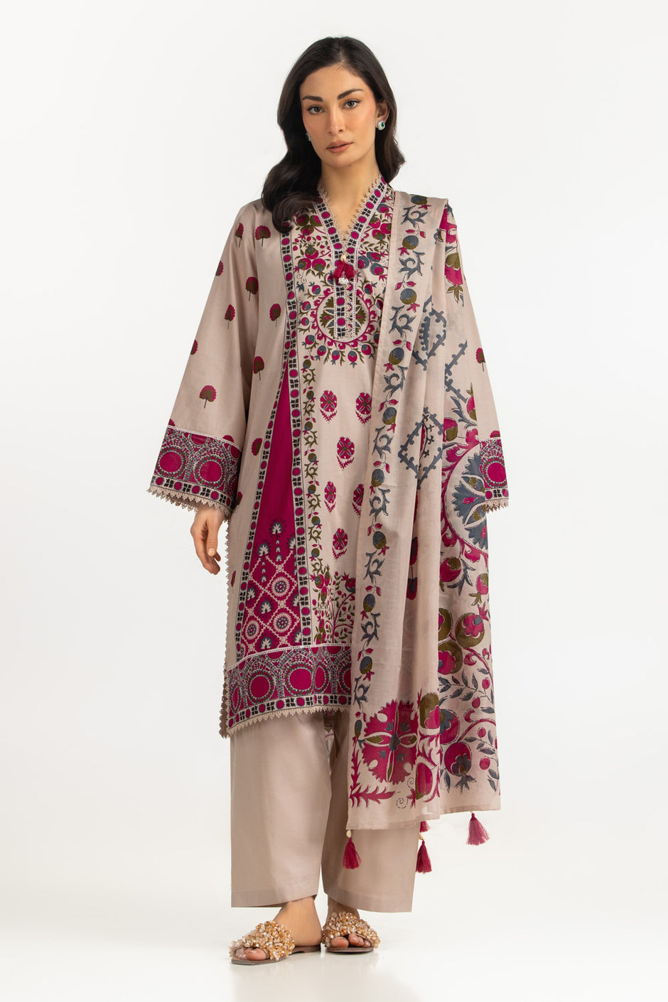 3PC Lawn Printed Suit IUSTKSD-2144