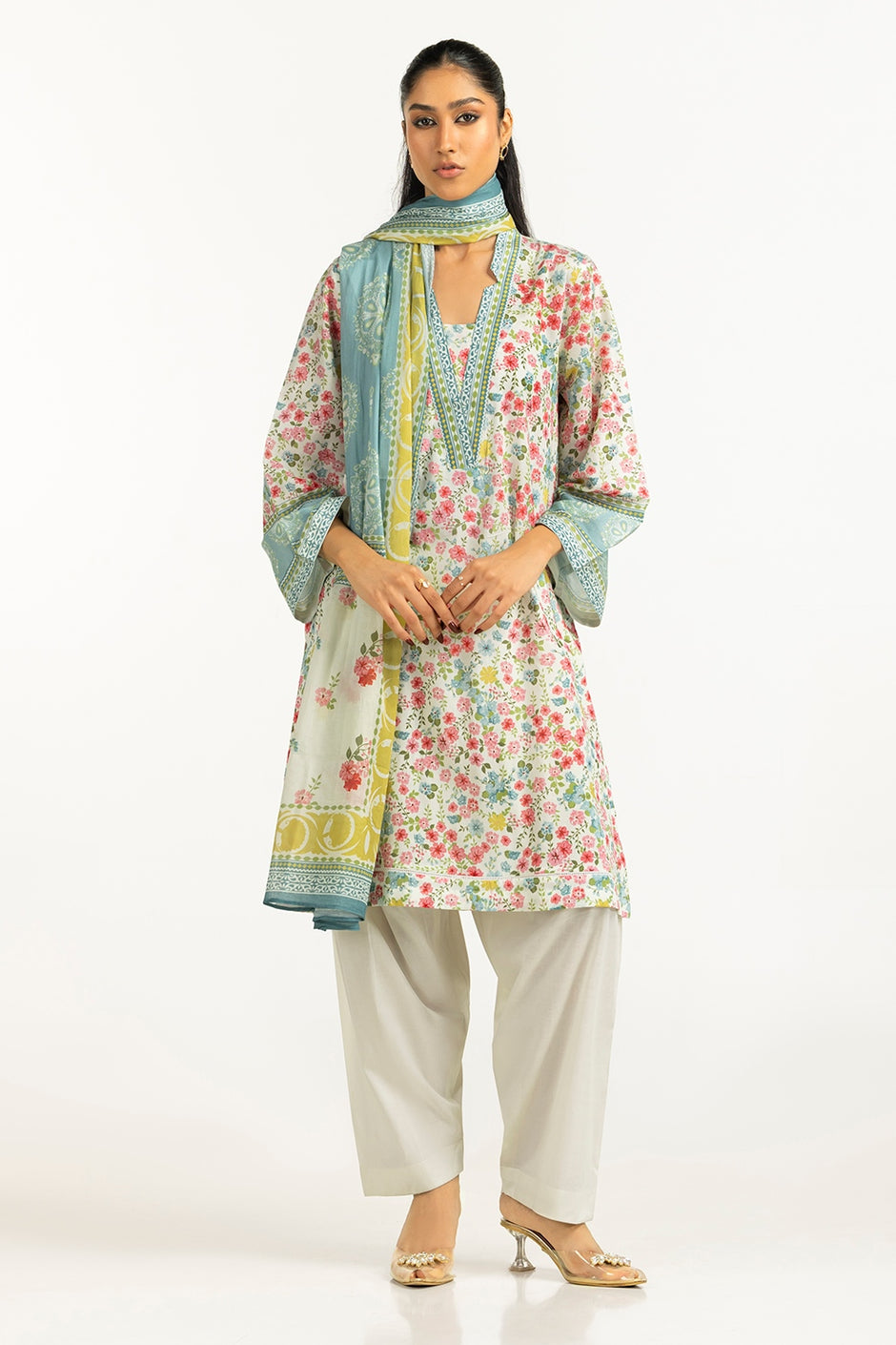 3PC Lawn Printed Suit IUSTKSD-2171