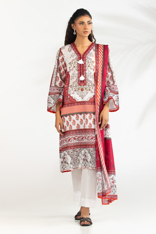 3PC Lawn Printed Suit IUSTKSD-2183
