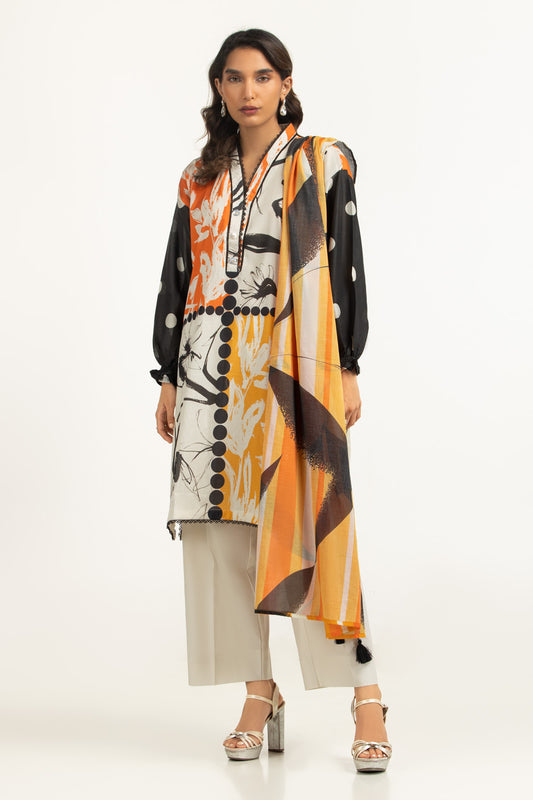 3PC Lawn Printed Suit IUSTKSD-2197