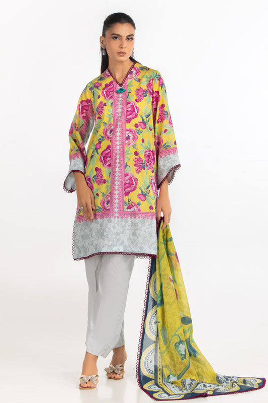 3PC Lawn Printed Suit IUSTKSD-2200