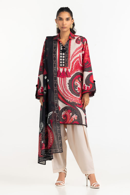 3PC Lawn Printed Suit IUSTKSD-2328