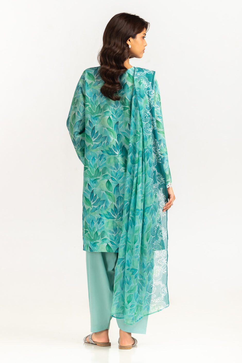 3PC Lawn Printed Suit With Embroidered