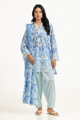 3PC Lawn Printed Suit With Schiffli Embroiderd IUSTKSD-2029
