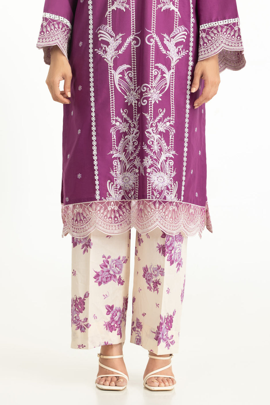 3PC Lawn Printed With Embroidered Suit