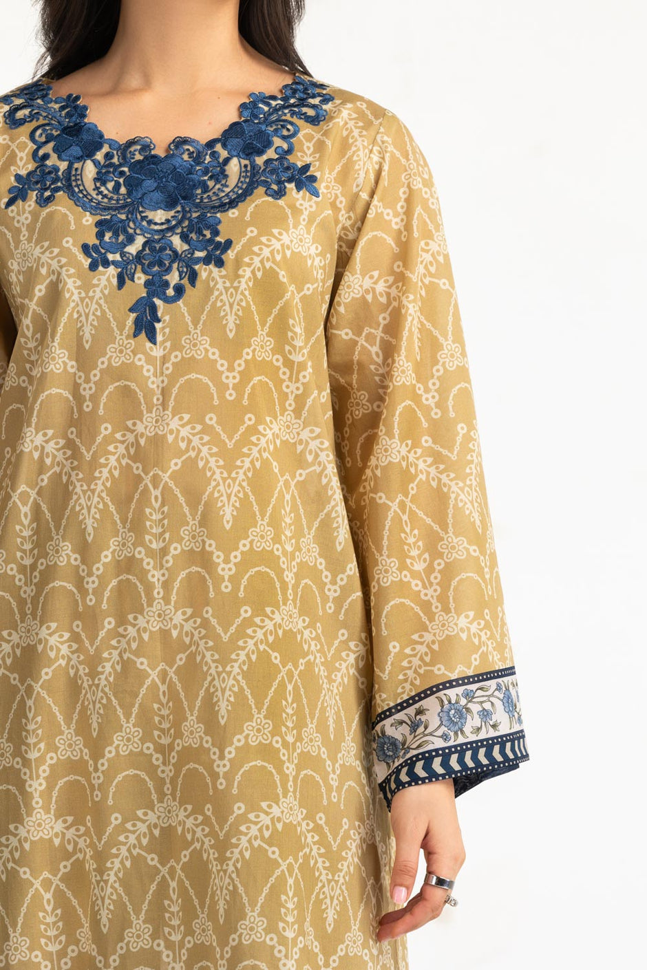 3PC Lawn Printed With Embroidered Suit