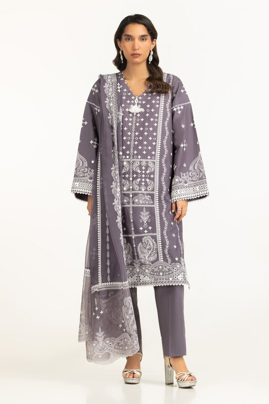 3PC Lawn Sequins Embroidered Suit IUSTKSD-2131
