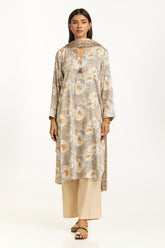 3PC Linen Printed Suit IUSTKSD-1129