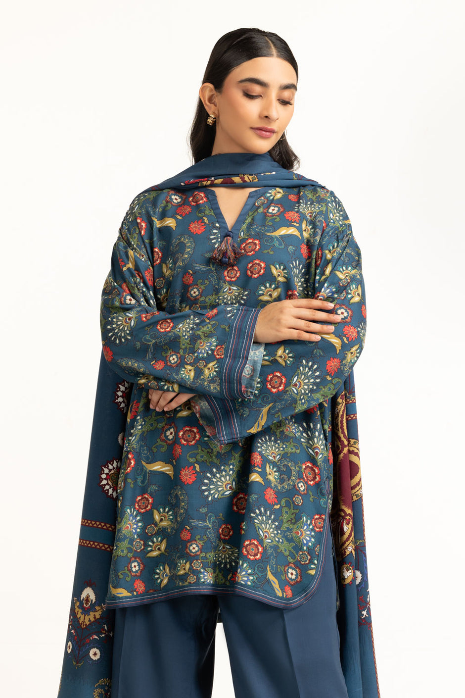 3PC Linen Printed Suit