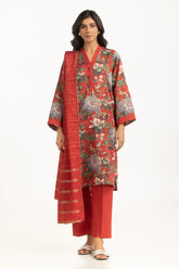 3PC Lurex Jacquard Printed Suit IUSTKSD-1383