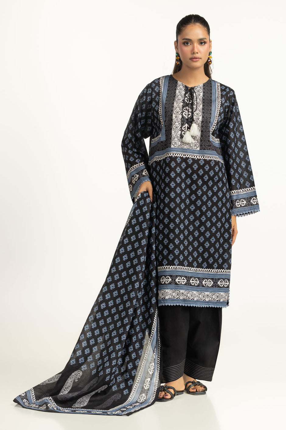 3PC Printed Lawn Suit