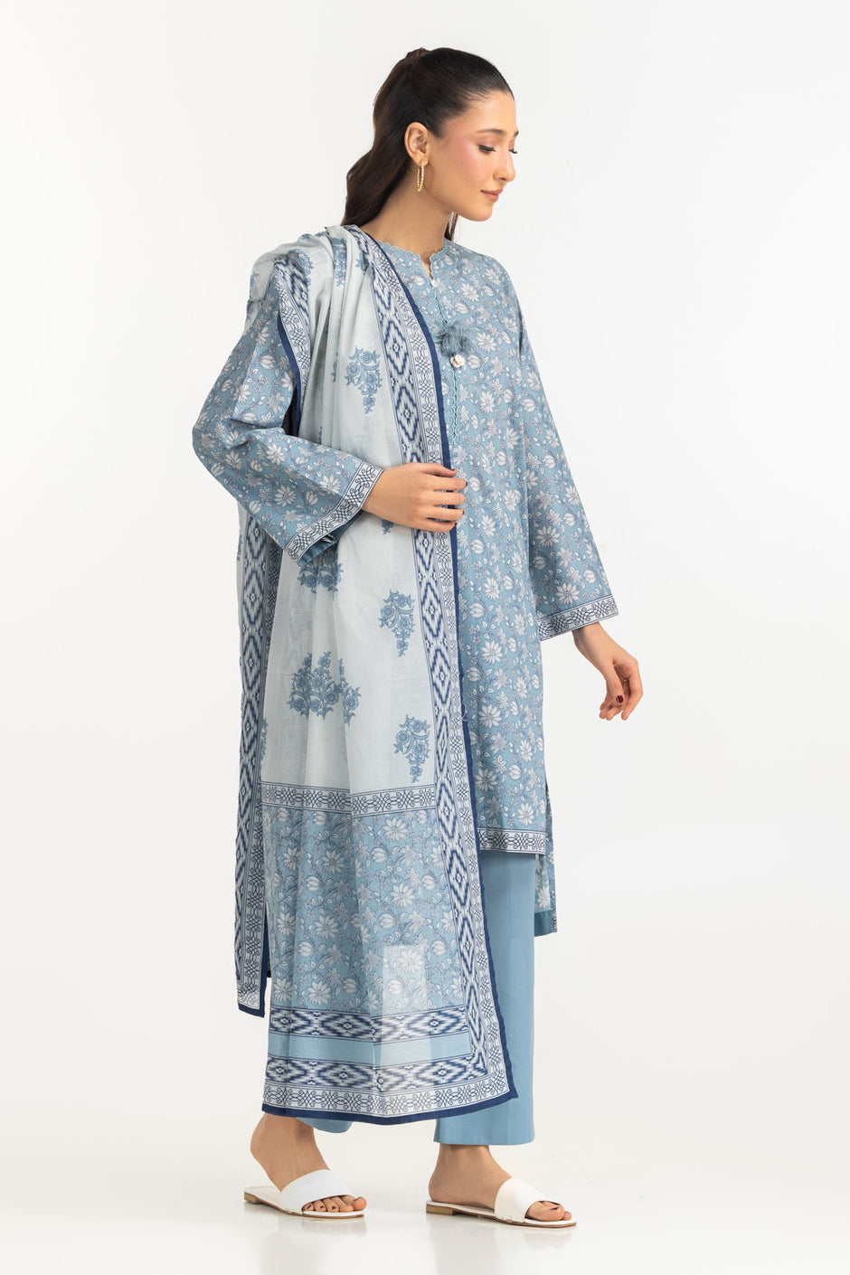 3PC Printed Lawn Suit
