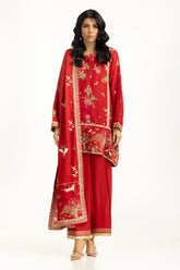 3PC Rawsilk Embroidered Suit IUSTKSD-1066