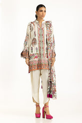 3PC Rawsilk Embroidered Suit IUSTKSD-1074