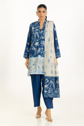 3PC Rawsilk Embroidered Suit IUSTKSD-1259