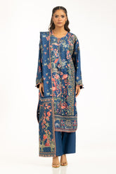 3PC Rawsilk Embroidered Suit IUSTKSD-622