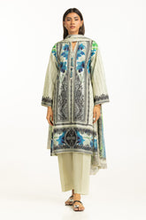 3PC Self Jacquard Printed Suit IUSTKSD-1170