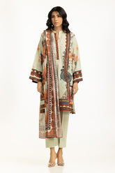 3PC Self Jacquard Printed Suit IUSTKSD-1173