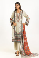 3PC Self Jacquard Printed Suit IUSTKSD-1176