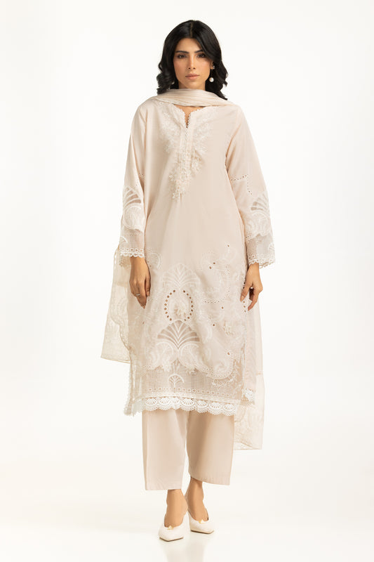 3PC Swiss Lawn Slub Embroidered Suit IPSTD-44730