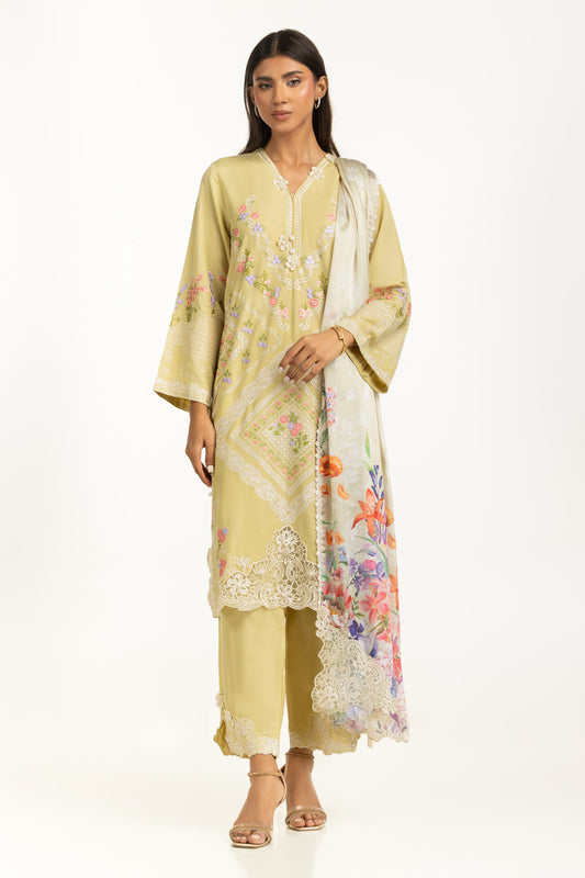 3PC Swiss Lawn Slub Embroidered Suit IPSTD-44733