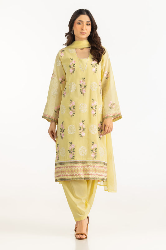 3PC Swiss Voile Embroidered Suit IUSTKSD-2151