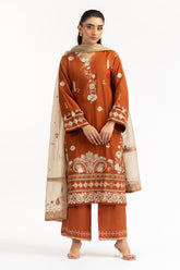 3PC Viscose Rawsilk Embroidered Suit IPSTD-44747